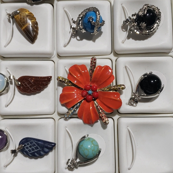 Pendants and Flower Pin - Picture 5 of 5